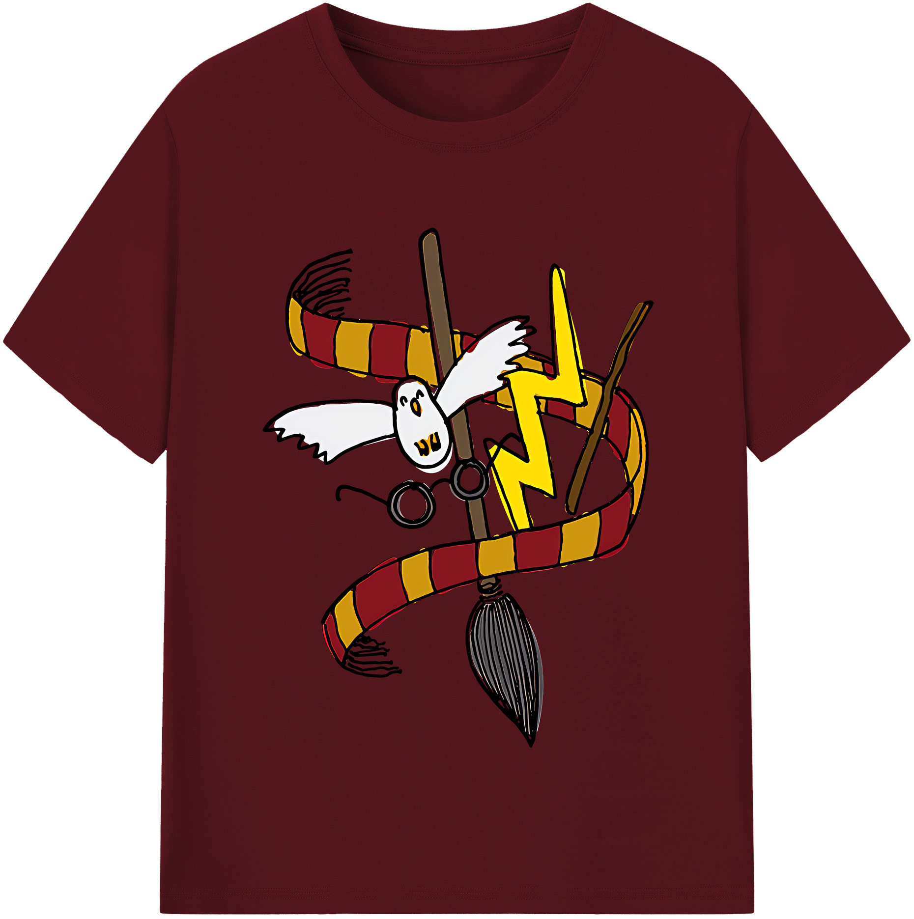 （画像用） Harry Potter ハリー・ポッターシリーズ 綿100％半袖Tシャツ（フロントプリント）
